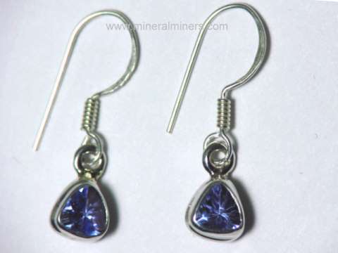 Tanzanite Earrings in Sterling Silver