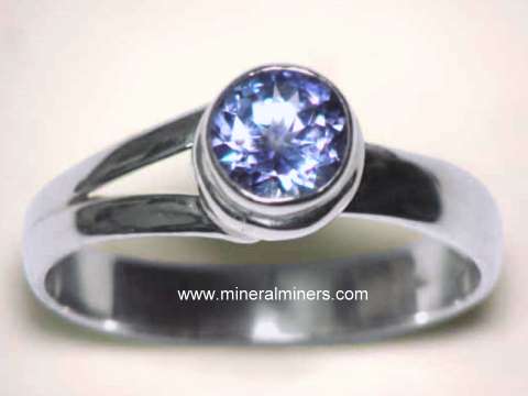Tanzanite Rings in Sterling Silver