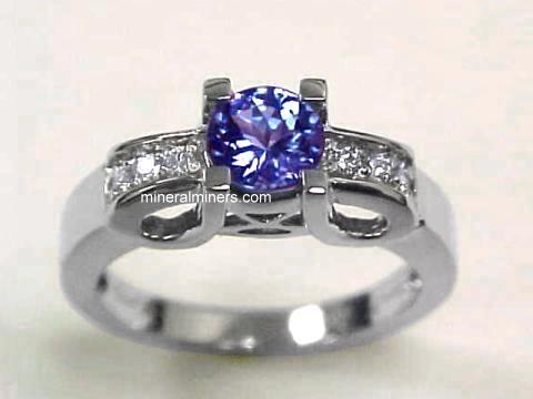 Tanzanite Rings - 14k White Gold Tanzanite Rings